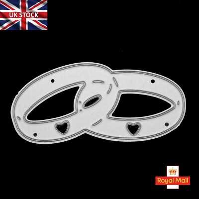 Linked Wedding Rings Metal Cutting Die, Engagement, MR MRS
