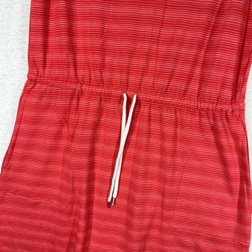 Talbots Jumpsuit Romper Womens Small Red Sleeveless Drawstring Polo Dress - Picture 6 of 12