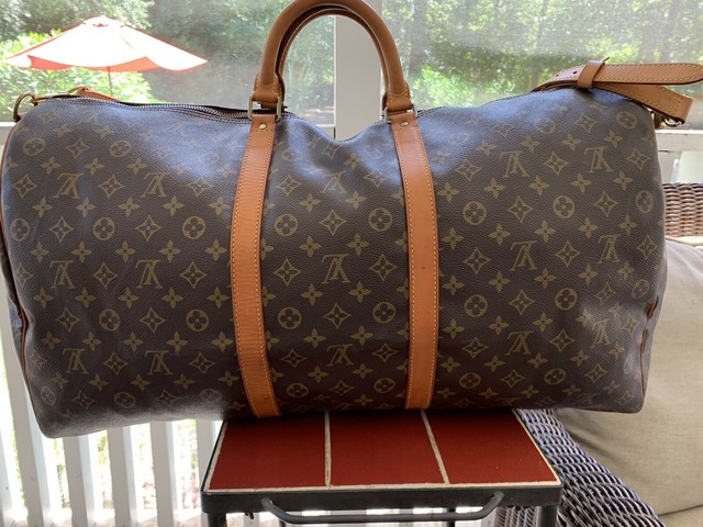 louis vuitton keepall 60 ebay price 100% Authentic Louis Vuitton Monogram Keepall 60 Bandouliere Boston Bag | eBay