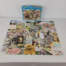 Yard Sale Puzzle White Mountain 534S 1000 Pc Lori Schory COMPLETE Tag EVC