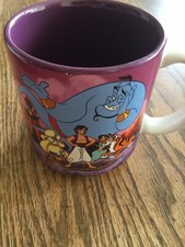 Aladdin Walt Disney Coffee Mug 90’s Japan Vintage FREE SHIP