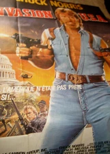 Chuck Norris Invasion U.S.A. Original French Movie Poster (1985) 48 x 60 Litho
