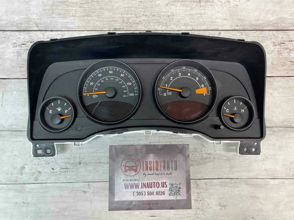 Jeep Compass 2014 cuadro de instrumentos velocímetro OEM 56054258AE sin cubierta frontal Foto 2 de 4