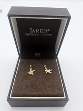 SOLID 14K YELLOW GOLD MICHAEL ANTHONY BOY  GIRL KIDS STUD PAIR EARRINGS .1.06g