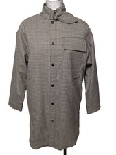 Maje Vicago Overcoat Size 2 Medium In Houndstooth