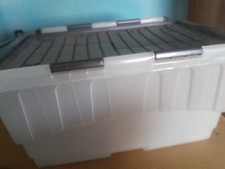 Tesco Clear Box Storage Container with Lid Clear Plastic