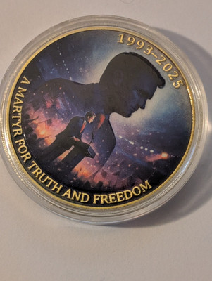 * Charlie Kirk Challenge Coin Turning Point USA CHAMPION IN CHRIST AND TRUTH