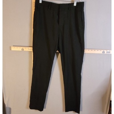 HM Mens Skinny Fit Dress Pants Black Trousers Size 30R