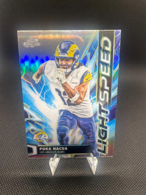 2025 Topps Chrome Cosmic Puka Nacua Light Speed #LS-29 Rams