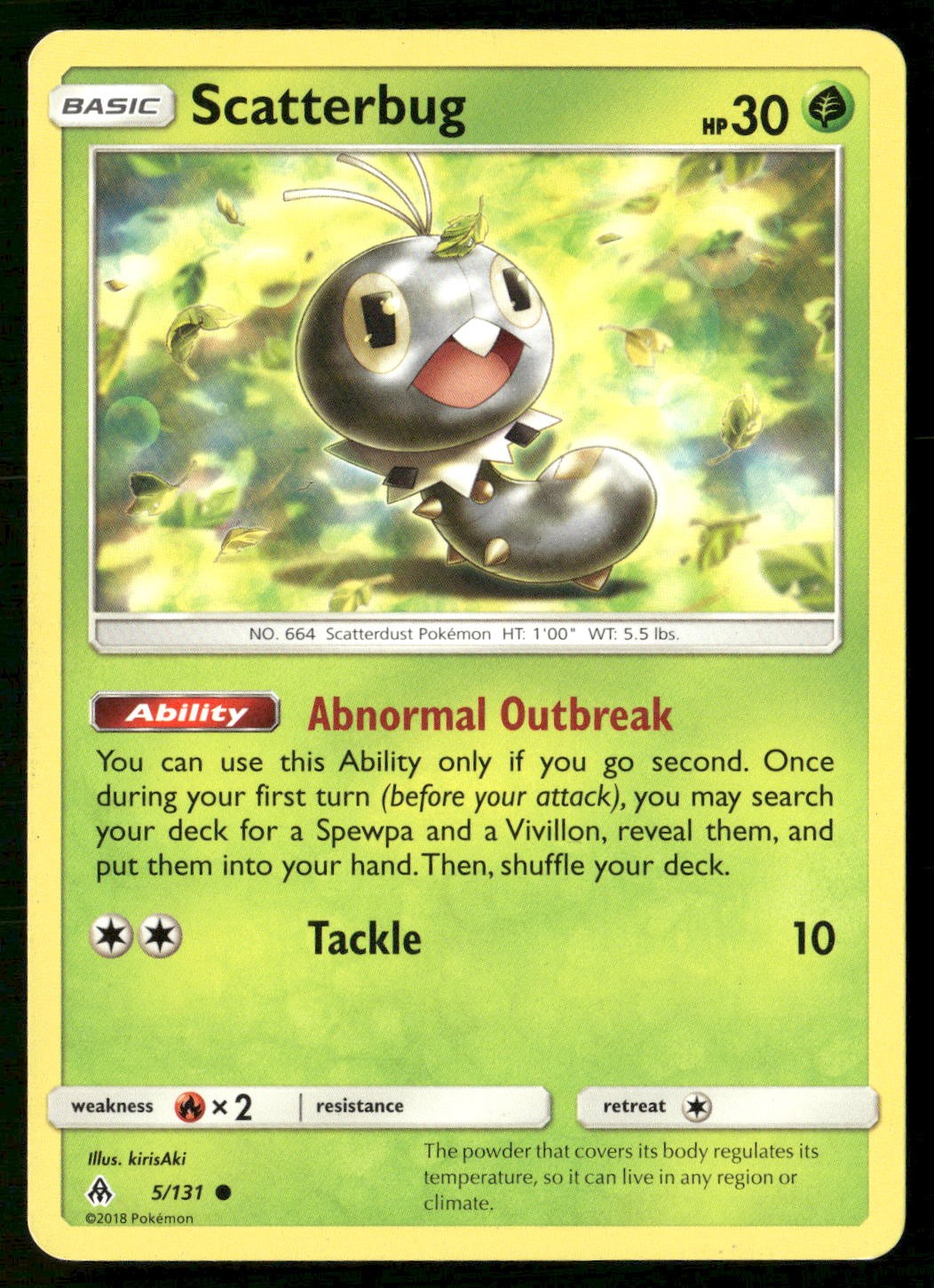 Scatterbug 5/131 Common Forbidden Light Pokemon Heavily Played