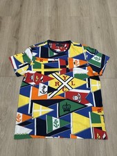 Mens Polo Ralph Lauren RLYC Flag Print yacht club Shirt XL