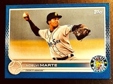 Noelvi Marte 2022 Topps Pro Debut Blue 32/150 AQUA SOX Cincinnati REDS