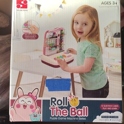 Solen Toys Roll The Ball Puzzle Game Brain Teaser Math Ages 3+ 12 Question Cards