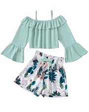 Youruikey Cute Clothes For Girls Summer Outfit Kid Halter Long Sleeve Cold