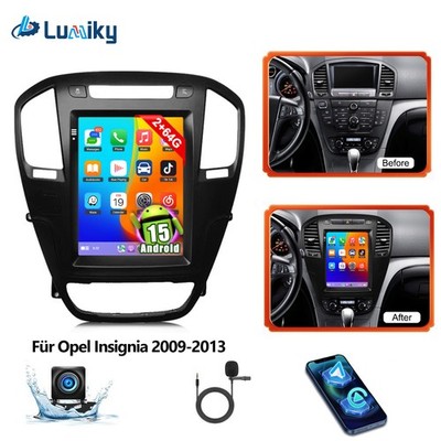 9.7'' Android 15 Autoradio GPS Carplay 2+64G WIFI Für Opel Insignia 2009-2013 Kam