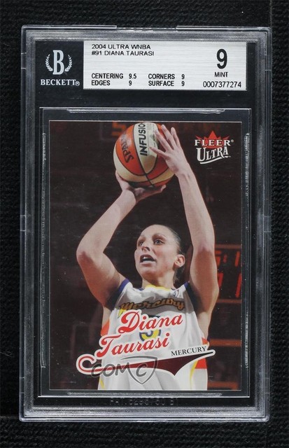 2004 Fleer Ultra WNBA Rookie Diana Taurasi #91 BGS 9 MINT Rookie RC 0s4a