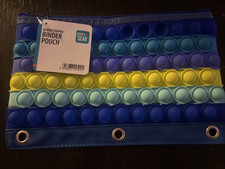 Pen Gear Bubble Popper Binder Pencil Pencil Pouch School Sensory Zipper