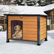 Large Heated Dog House Outdoor Insulated Dog House Weatherproof Dog Kennel with