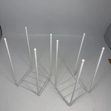 COATED WHITE WIRE MUG/COFFEE CUP HOLDERS (SET OF 2)