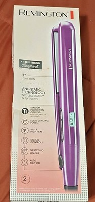 Remington 1'' Ceramic Flat Iron Anti-Static Technology Digital Controls Purple