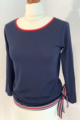   Madeleine Shirt Tunika zum Binden blau~weiß~ rot Gr. 34 NEU 