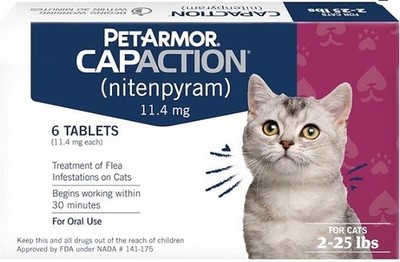 PetArmor CAPACTION (nitenpyram) Oral Flea Treatment for Cats, Cat Flea Treatment