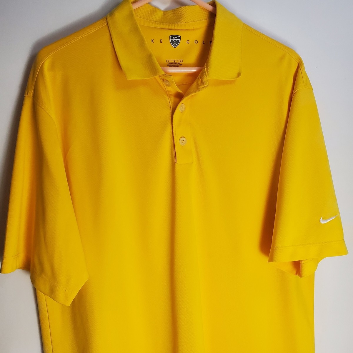 yellow dri fit polo shirt