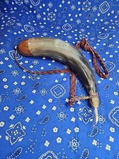 BLACK POWDER MUZZLELOADER CUSTOM FISHERMAN POWDER HORN POWDER SHOT FLASK