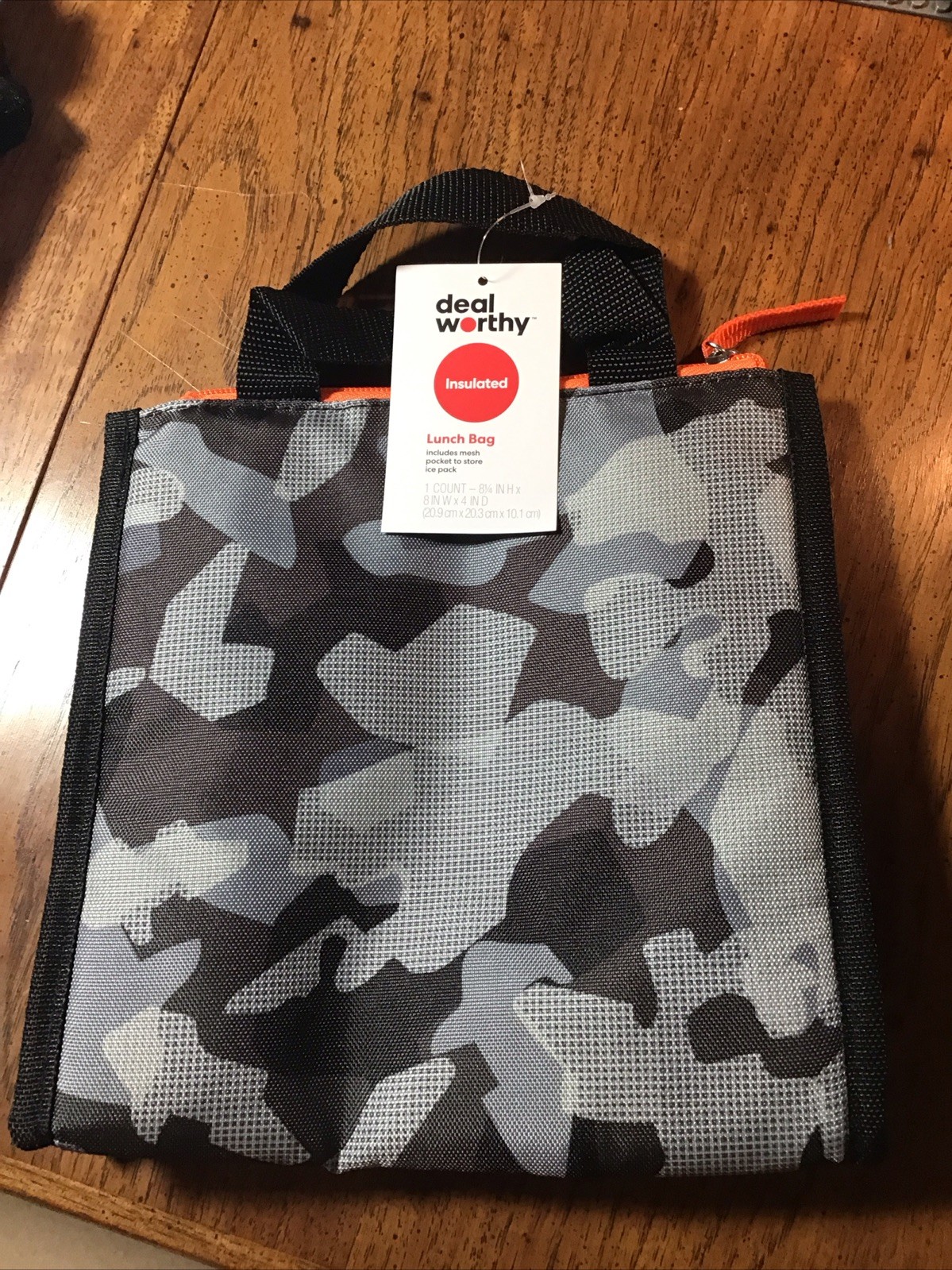 Dealworthy Gray Camouflage Lunch Tote &ndash; Insulated, Stylish & Durable | NEW