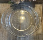 Vintage Pyrex Clear Glass Casserole Dish Bowl with lid 1 1/2 quart Exc/Good Cond
