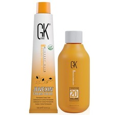 GK Hair Low Ammonia Permanent Hair Color Creme – 100% Gray Coverage