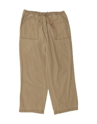 L.L.BEAN Damen Straight Freizeithose Medium W30 L27 Beige Baumwolle AY05
