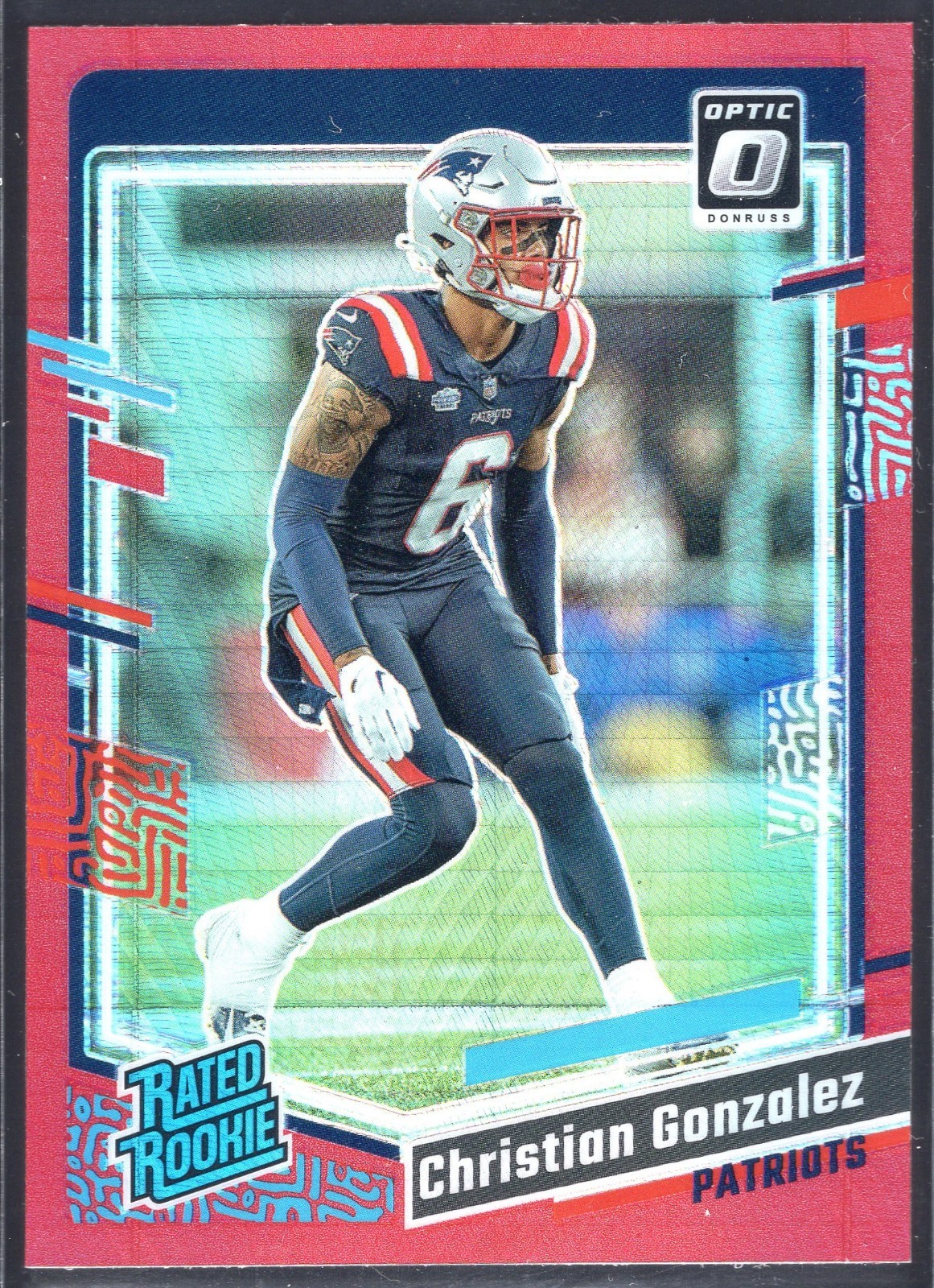 Christian Gonzalez 2023 Panini Donruss Optic Red Hyper Prizm #274 RC