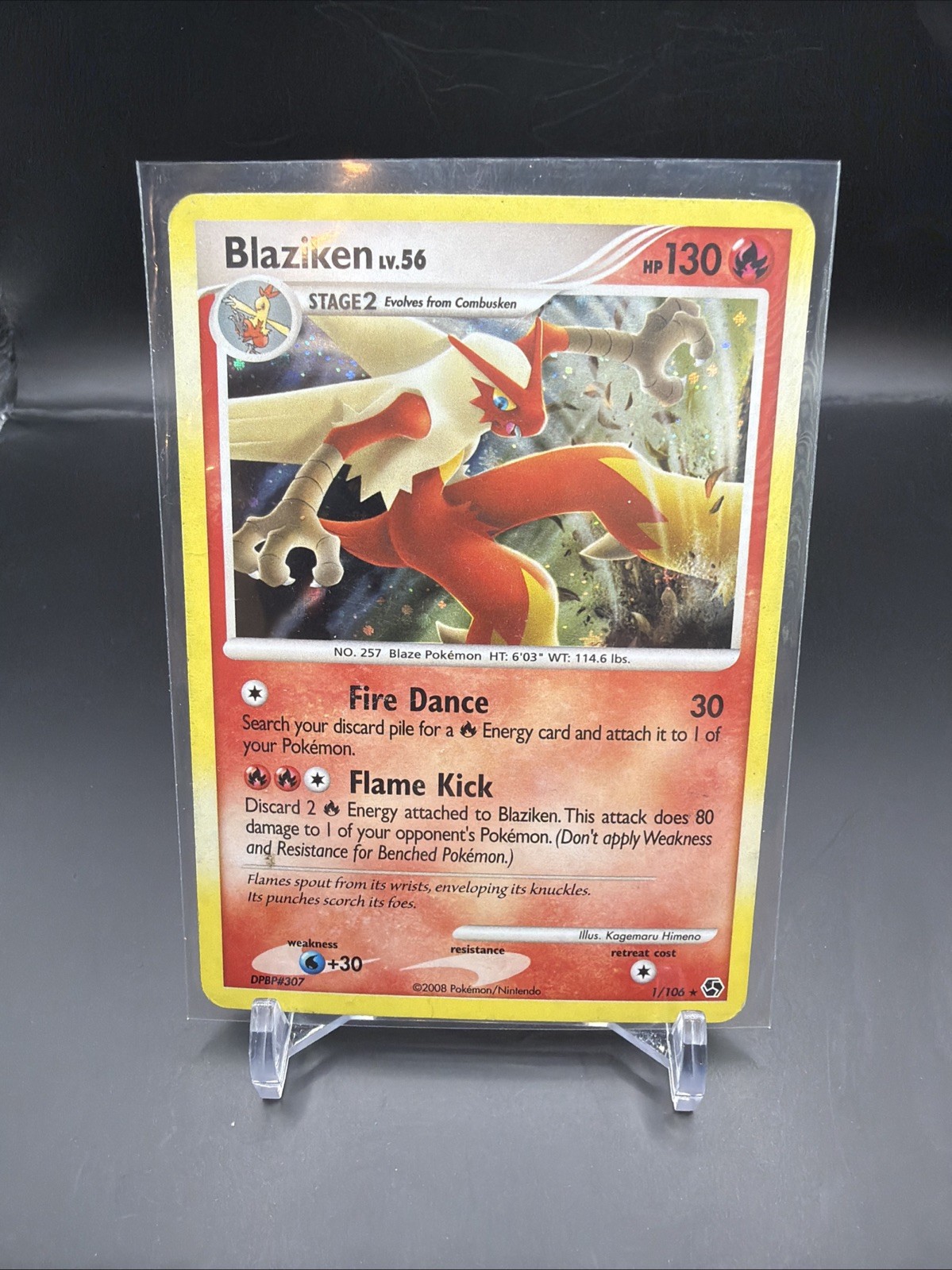 EX-NM Great Encounters Blaziken Holo Rare 1/106 2008 Pokemon TCG Lightly Played