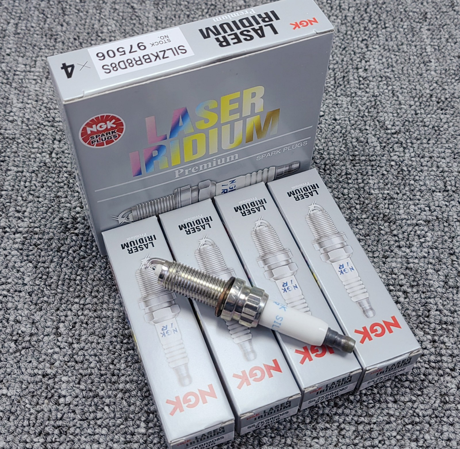 4PCS NEW Laser Iridium Spark Plugs For NGK BMW 12120039664 97506 SILZKBR8D8S USA