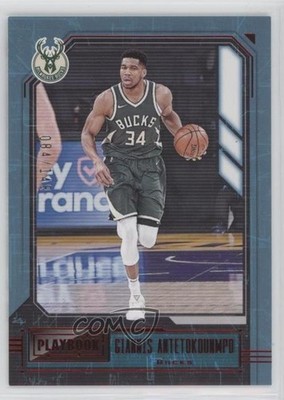 2020-21 Panini Chronicles Playbook Red 84/149 Giannis Antetokounmpo #185 02v3