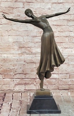 SIGNED BRONZE ART NOUVEAU DECO CHIPARUS STATUE FIGURINE SCULPTURE ART FIGURE