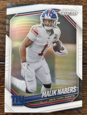 2025 Panini Prizm - Malik Nabers #206 White Prizm /35
