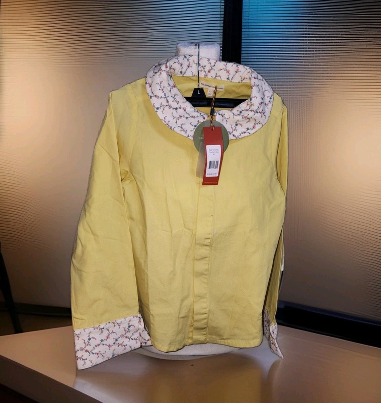 The Sunday Collective  Collared Floral Blouse Top NEW 8/9Y Cotton yellow color