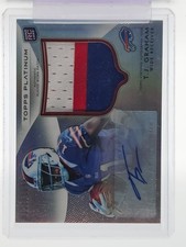 T.J. GRAHAM 2012 TOPPS PLATINUM RPA ROOKIE PATCH AUTO /1058 #154 BILLS Q1880