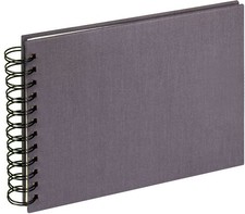 Album spiralny tkanina antracyt 23x17 cm