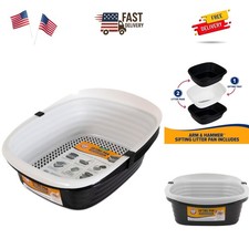 Arm  Hammer Large Sifting Litter Box Scoop Free Cat Litter Tray with Microban,
