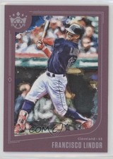 2019 Panini Diamond Kings Short Print Plum Framed Francisco Lindor #145 fm0