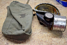 Vintage Military Surplus Green Canvas Gas Mask Army Bag