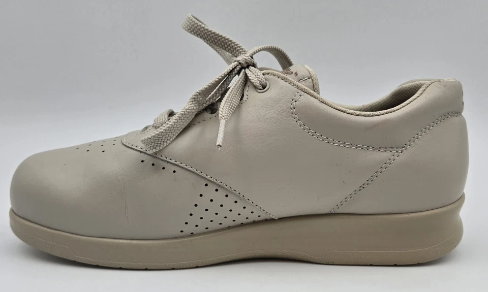 Zapatos para caminar para mujer 6W - SAS Free Time, cuero color crema, estilo Oxford Foto 2 de 4