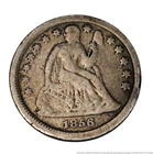 Terrific Condition 1856 Seated Liberty Silver Dime 10C Coin
