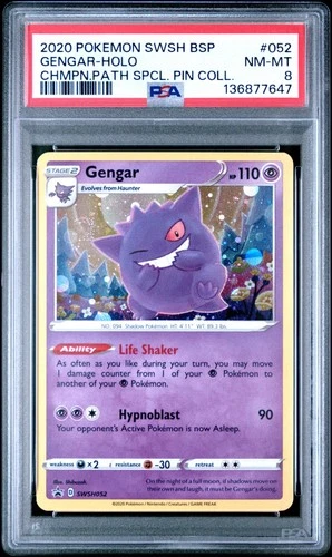 Pokemon TCG Gengar SWSH052 Sword & Shield Promo PSA 8