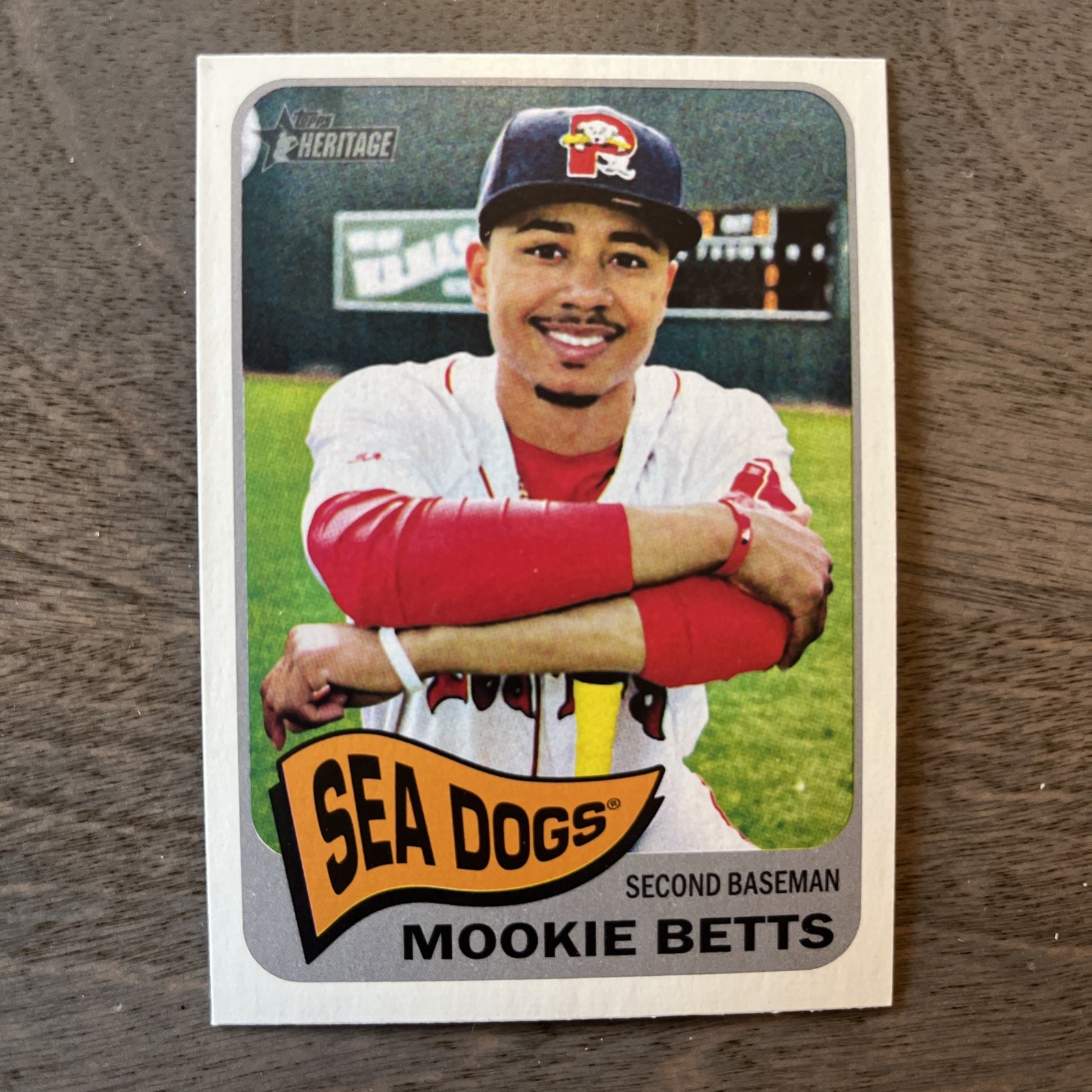 2014 Topps Heritage Minor League Mookie Betts Rookie RC #217 Short Print SP