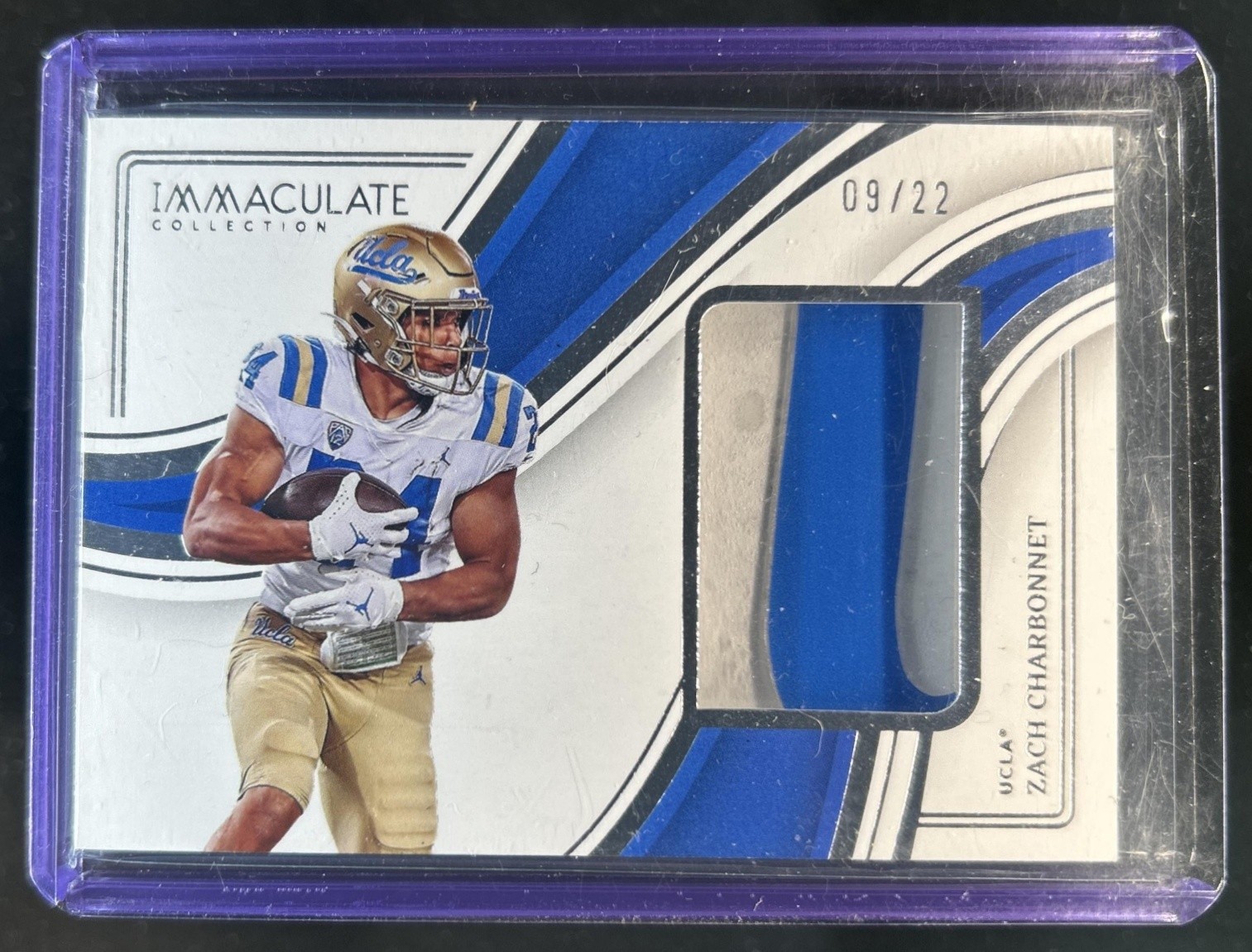 Zach Charbonnet Panini Immaculate Collection Collegiate Helmet Relics #HTLZAC Team Logo