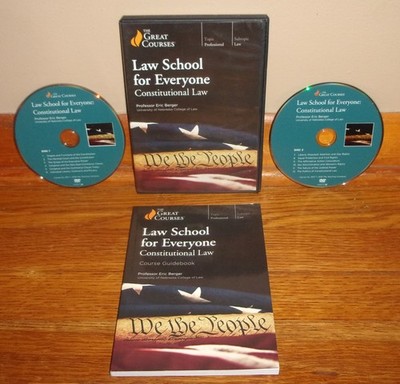 LAW SCHOOL FOR EVERYONE-Constitutional Law-Great Courses 2 DVD Set, Book-SUPERB!